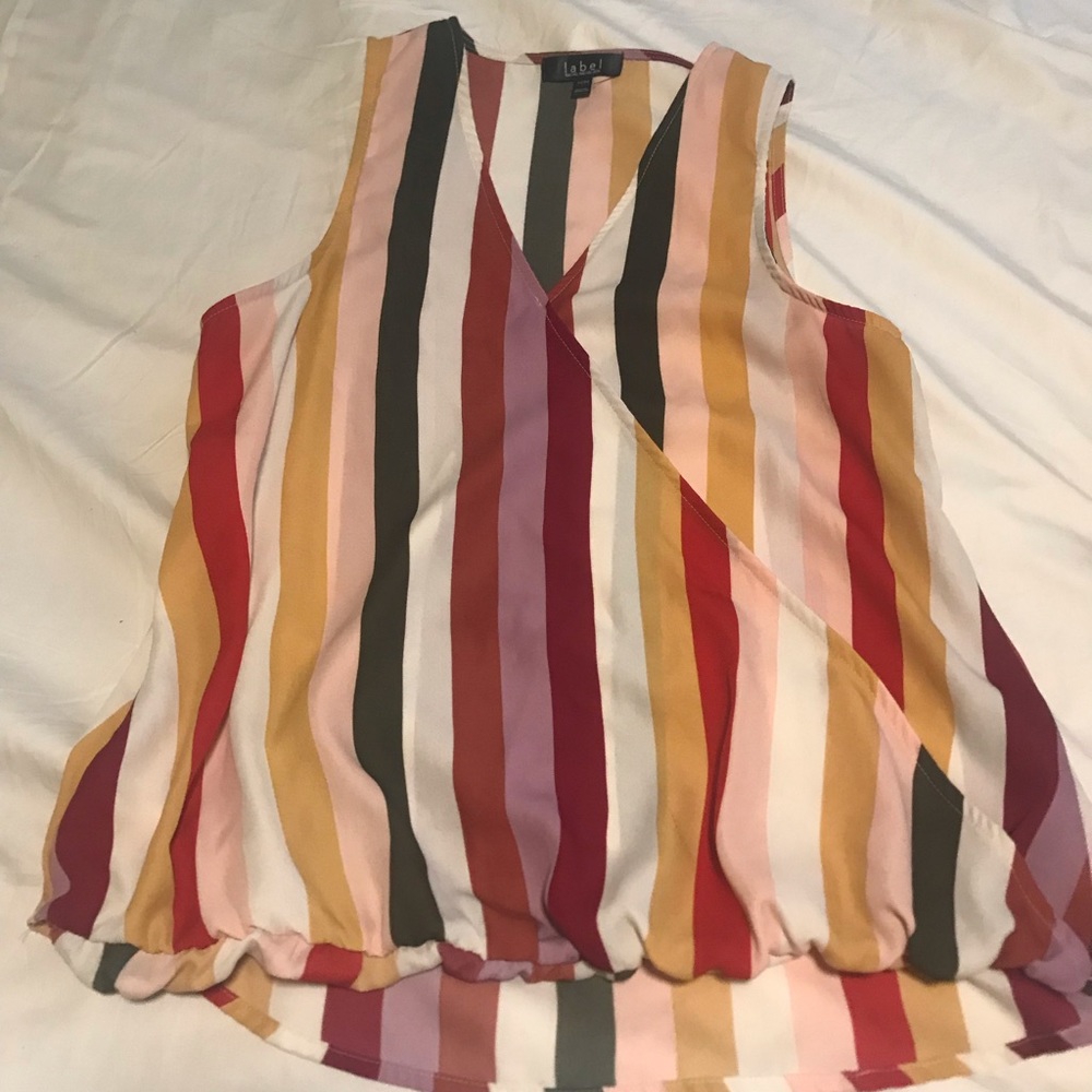 Stripped tank top. Very flattering!